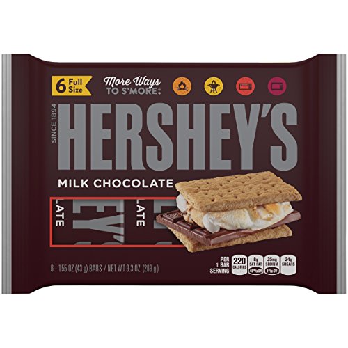(2 Pack) Hershey's, Milk Chocolate Bars, 9.3 Oz, 6 Ct